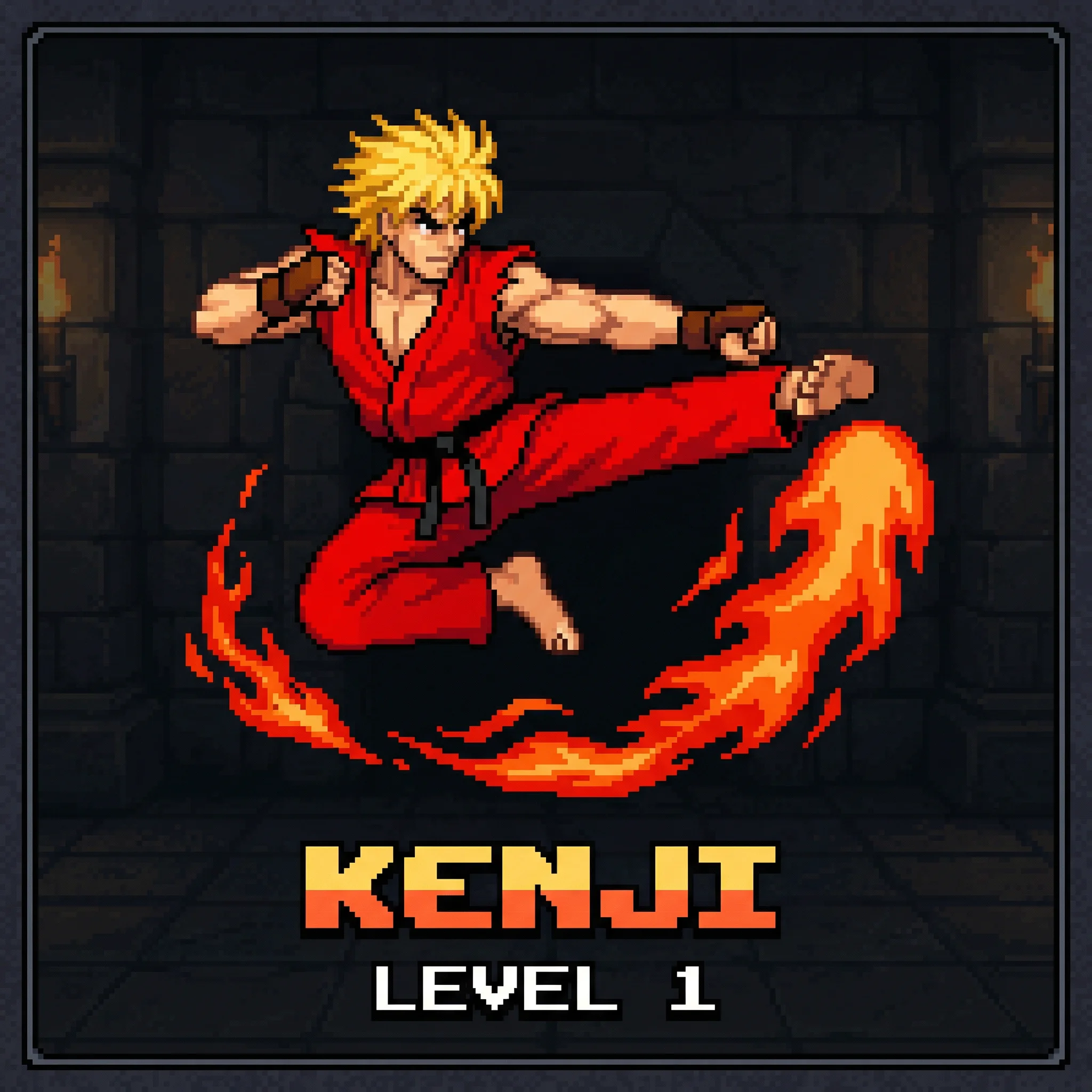 格斗家肯的像素头像 - pp电子试玩 角色