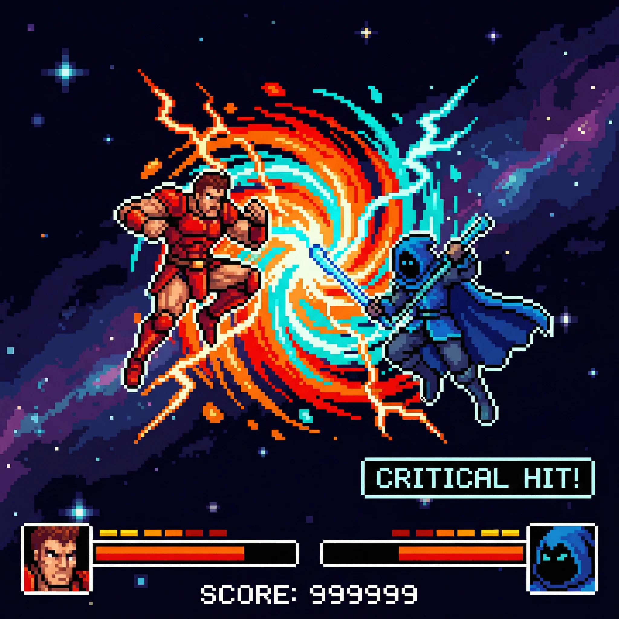 像素艺术作品：格斗家空中对决 - pp电子试玩 社区创作